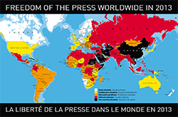 Liberté de la presse dans le monde en 2013