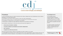 Code de déontologie journalistique