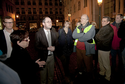 Le ministre des Pensions rencontre les journalistes professionnels. Photo Olivier Vin/Belga