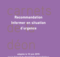 Recommandation - Informer en situation d'urgence