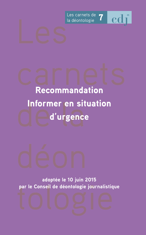 Recommandation - Informer en situation d'urgence