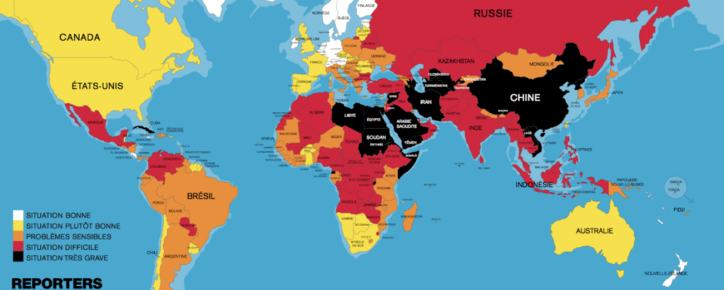Classement mondial de la liberté de la presse 2017